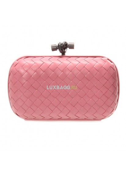 BOTTEGA VENETA CLUTCH KNOT LEATHER CORALL