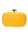 BOTTEGA VENETA CLUTCH KNOT LEATHER YELLOW