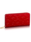 Кошелек Louis Vuitton Vernis monogram Zippy Wallet Red  M91981